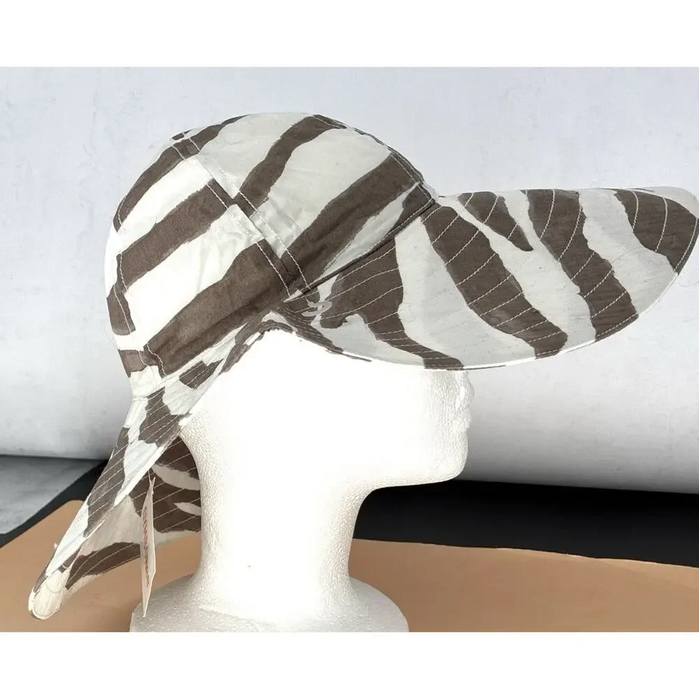 Bundle 2 NWT Gymboree Sun Hat Girls Kids Sz 5-7 Tropical Flowers & Animal Print
